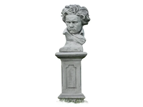 Beethoven auf Sockel - 80 cm - Stein