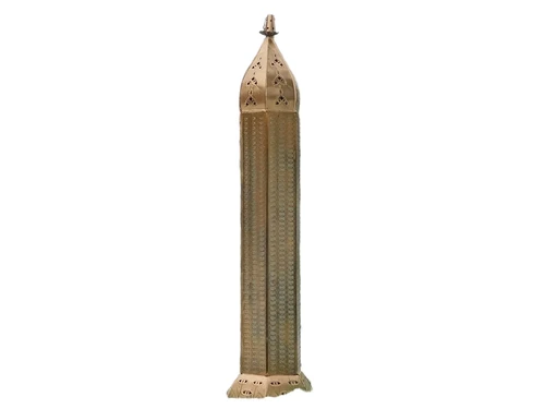 Large Metal Lantern  | Standing or Hanging | Gold coloured | 110 cm high