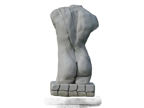Man Torso on Pedestal - 100 cm - Solid Stone