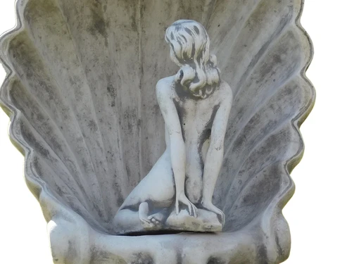 Shell with Woman - 40 cm - Stone