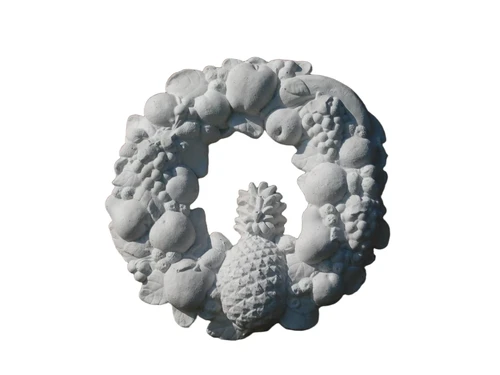 Wall ornament fruit wreath - solid stone