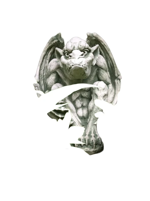 Gargoyle figure medieval dragon demon protector church figures.