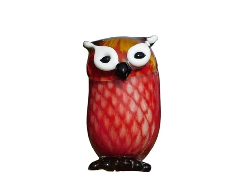 Glass sculpture Owl - In Colour - Glass sculpture