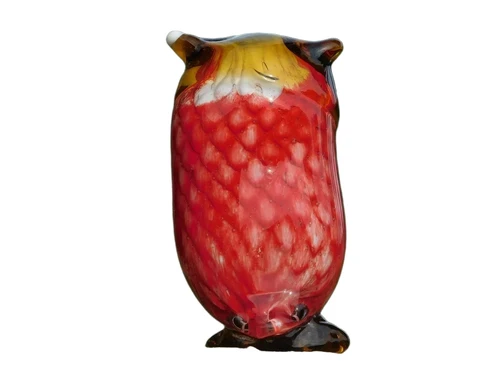 Glass sculpture Owl - In Colour - Glass sculpture