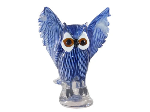 Glass sculpture Owl in Murano style