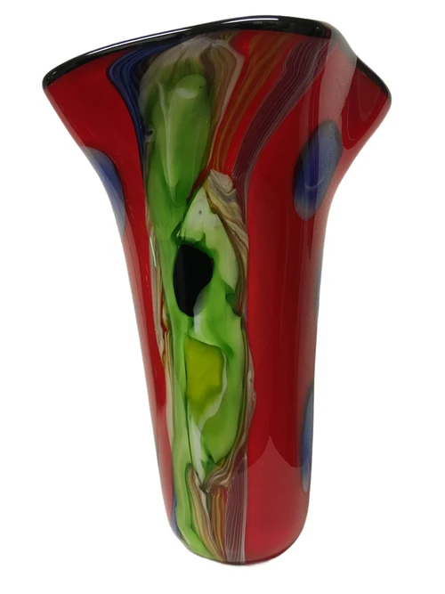 Handmade vase, glass blown, beautiful design!!