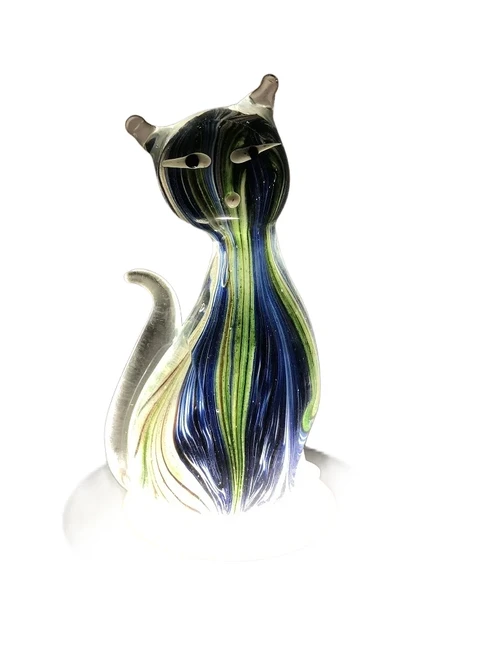 Murano glass sculpture of a sitting mini cat, Last One!!