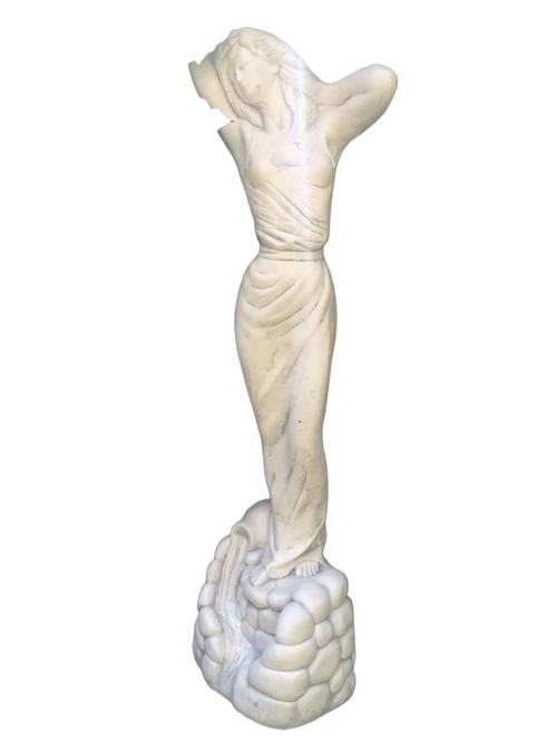 Beautiful statue of a lady, full of stone