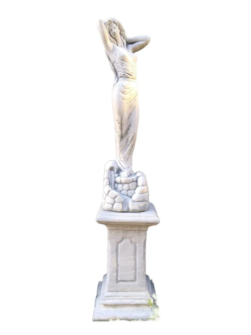 Beautiful statue of a lady, full of stone