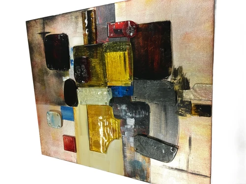 Wall decoration glass on canvas, very special and beautiful!!