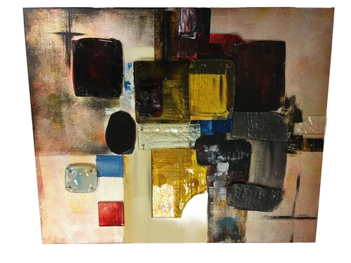 Wall decoration glass on canvas, very special and beautiful!!