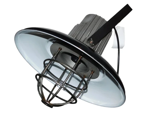 Industrial pendant lamp - black powder-coated shade