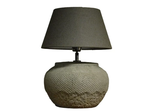 Table lamp - 42 cm - Stone - Shade included
