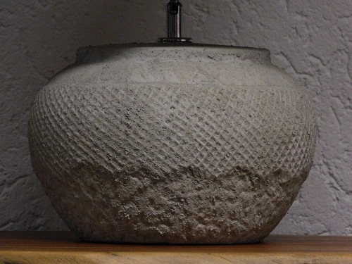 Table lamp - 42 cm - Stone - Shade included