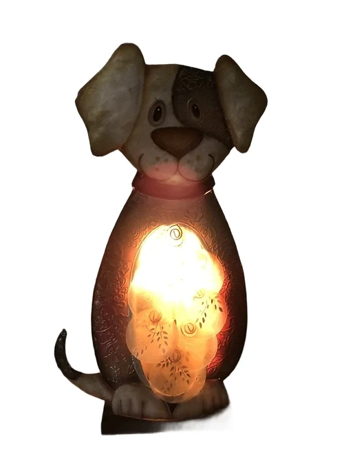 Honden lamp, decoratief, metaal, mooi!