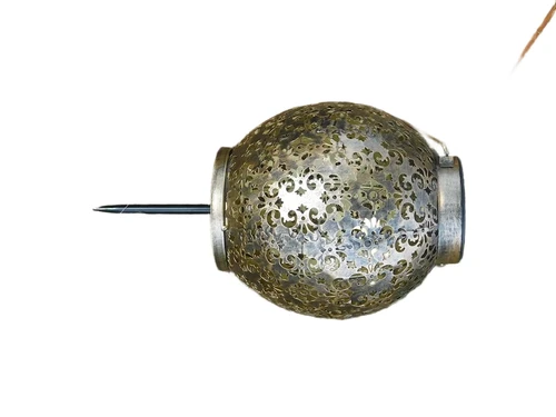 Copper outdoor table lamp, solar powered and with twilight sensor
