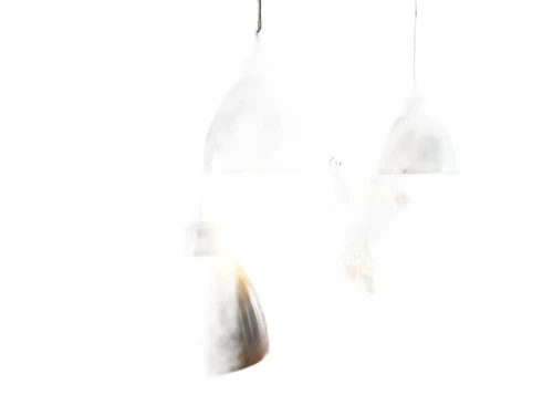 Prachtige By-boo hanglamp, metaal- hout afzetting.