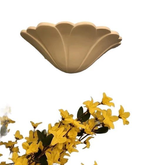 Wandlamp- terracotta steen-wit- W-12