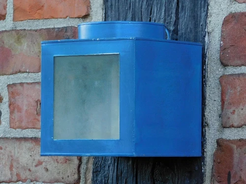 Blue Vintage Lantern - 13 x 13 cm - Metal