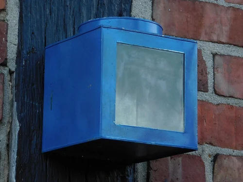 Blue Vintage Lantern - 13 x 13 cm - Metal