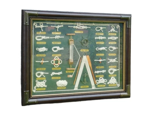 Frame with Ship buttons - Wall display case - Vintage