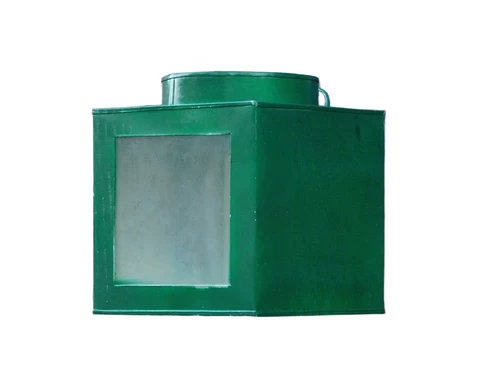 Green Vintage Lantern - 13 x 13 cm - Metal