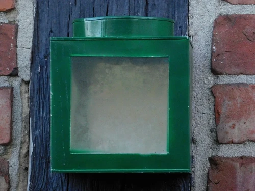 Green Vintage Lantern - 13 x 13 cm - Metal