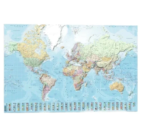 Painting World Map Statistical - 90 x 60 cm