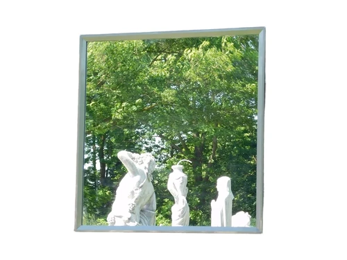Spiegel Vierkant - 80 x 80 cm - Grijs Frame