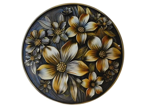 Wall Plate Flowers - Metal