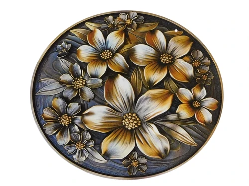 Wall Plate Flowers - Metal