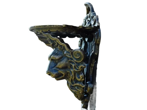 Wandconsole Leeuwenkop - Brons-look - Gietijzer
