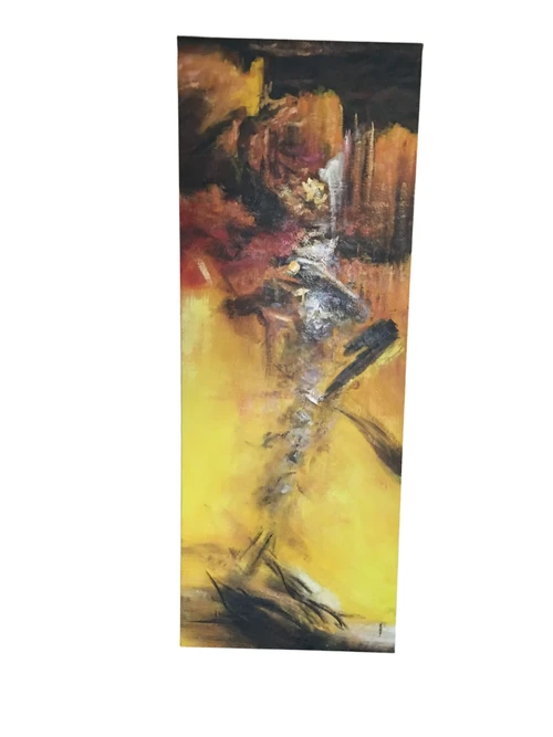 Fors en fraai abstract olieverfdoek van: de danser.