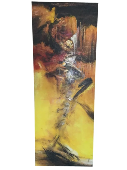 Fors en fraai abstract olieverfdoek van: de danser.