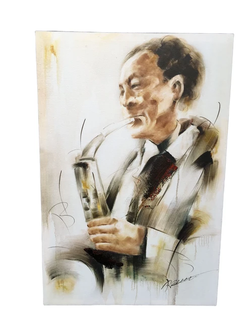 Fors en fraai olieverfdoek op canvas, 