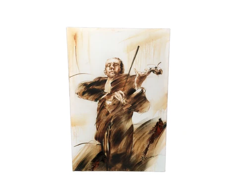 Fors en fraai olieverfdoek op canvas, 
