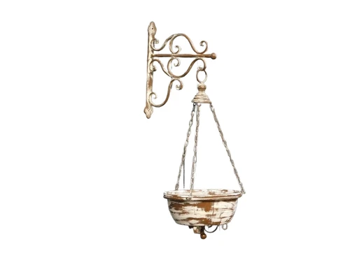 Sturdy hanging basket with wall hook - robust - wall decoration