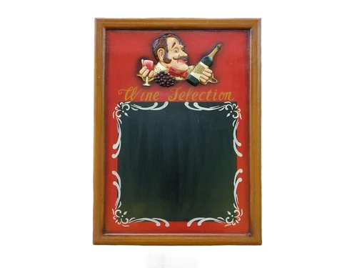Classic Wall Sign Wood -Wine Selection - 3D