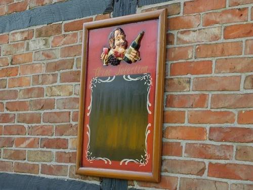 Classic Wall Sign Wood -Wine Selection - 3D