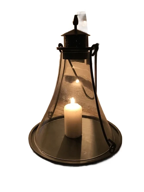 Classic Candle Holder - made of Glass and Metal