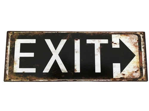 Hübsches Metallschild-Wandschild mit : EXIT