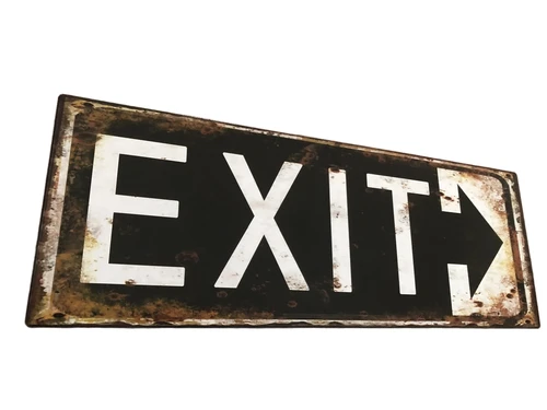 Hübsches Metallschild-Wandschild mit : EXIT