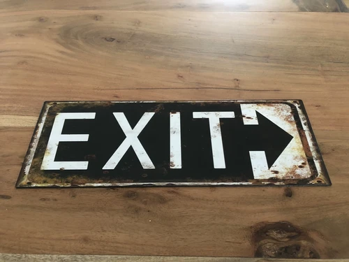 Hübsches Metallschild-Wandschild mit : EXIT