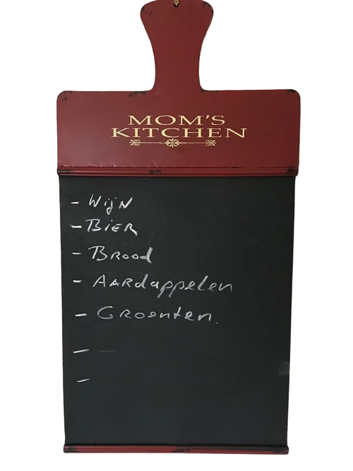 Beautiful order memo board in cutting board shape metal.