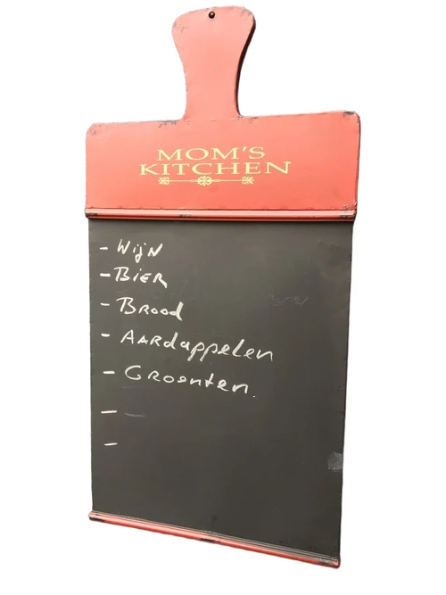 Beautiful order memo board in cutting board shape metal.