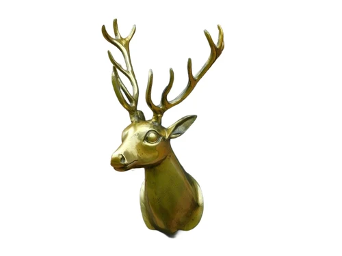 Wall ornament Deer - gold - alu