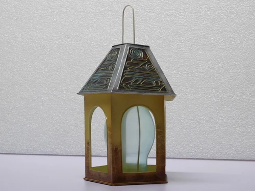 Decorative Candle Holder - Metal - 5-sided