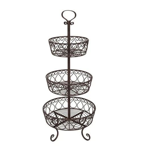 Etagere 3 Etagen – Vintage Brown – 80 cm hoch – Stilvoller Aufbewahrungsort