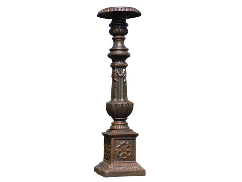 Cast Iron Candle Stand - 70 cm - Brown