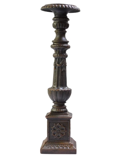 Cast Iron Candle Stand - 70 cm - Brown